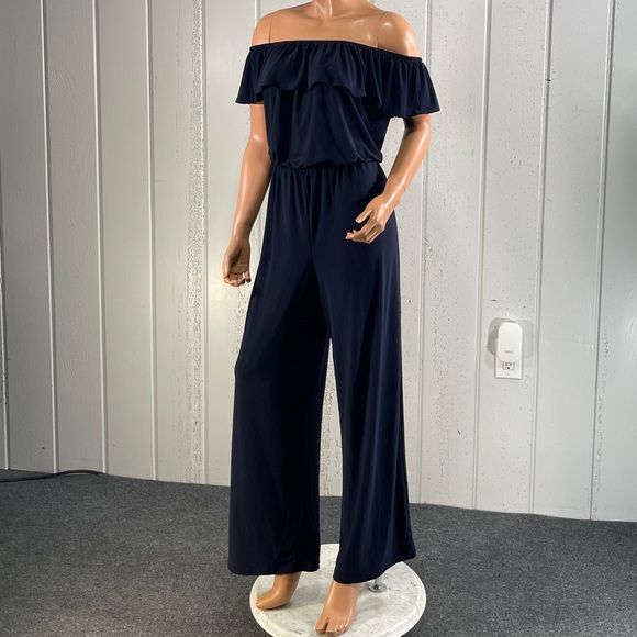 *Hybrid & Company Women's Off the Shoulder Jumpsuit Sz XL - Picture 2 of 16